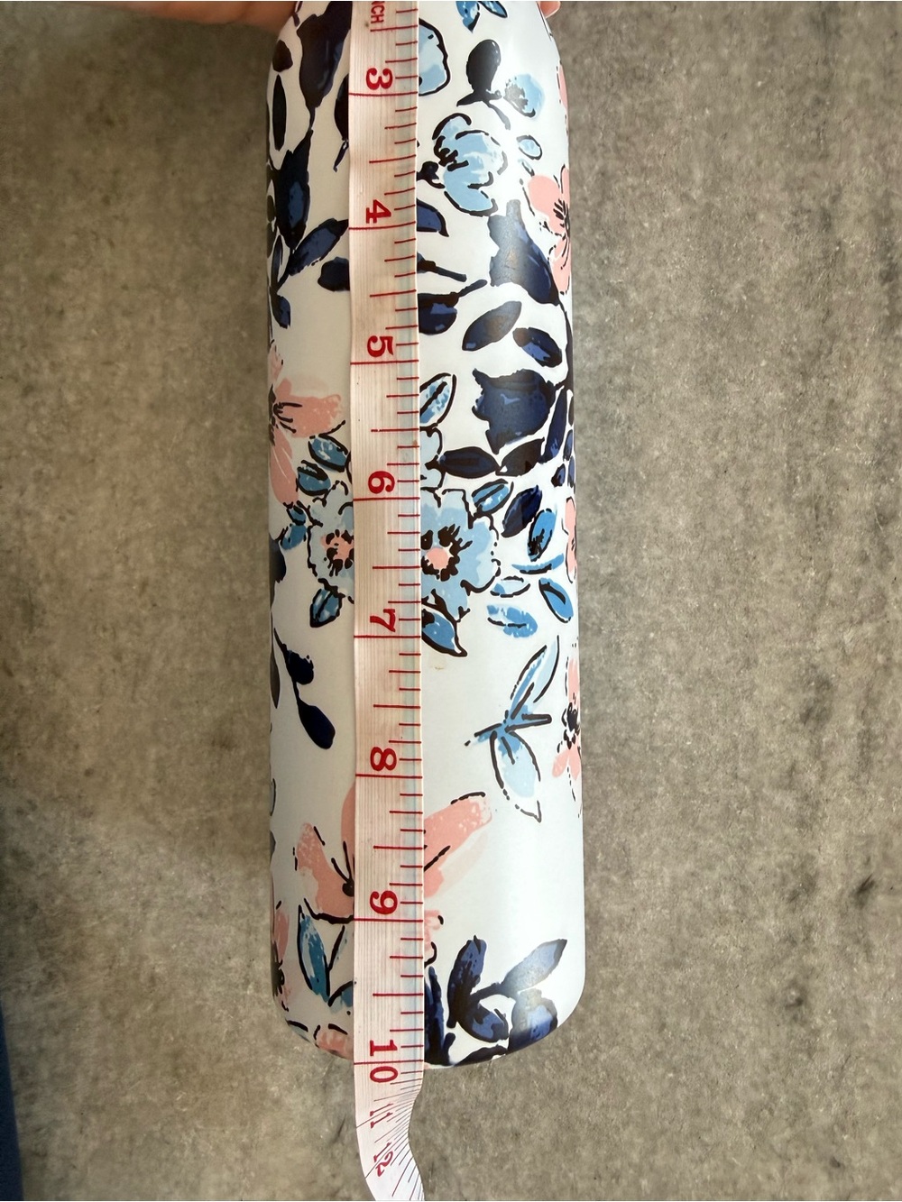 Floral Stainless Steel Water Bottle - White, Pink & Blue - Picture 4 of 6